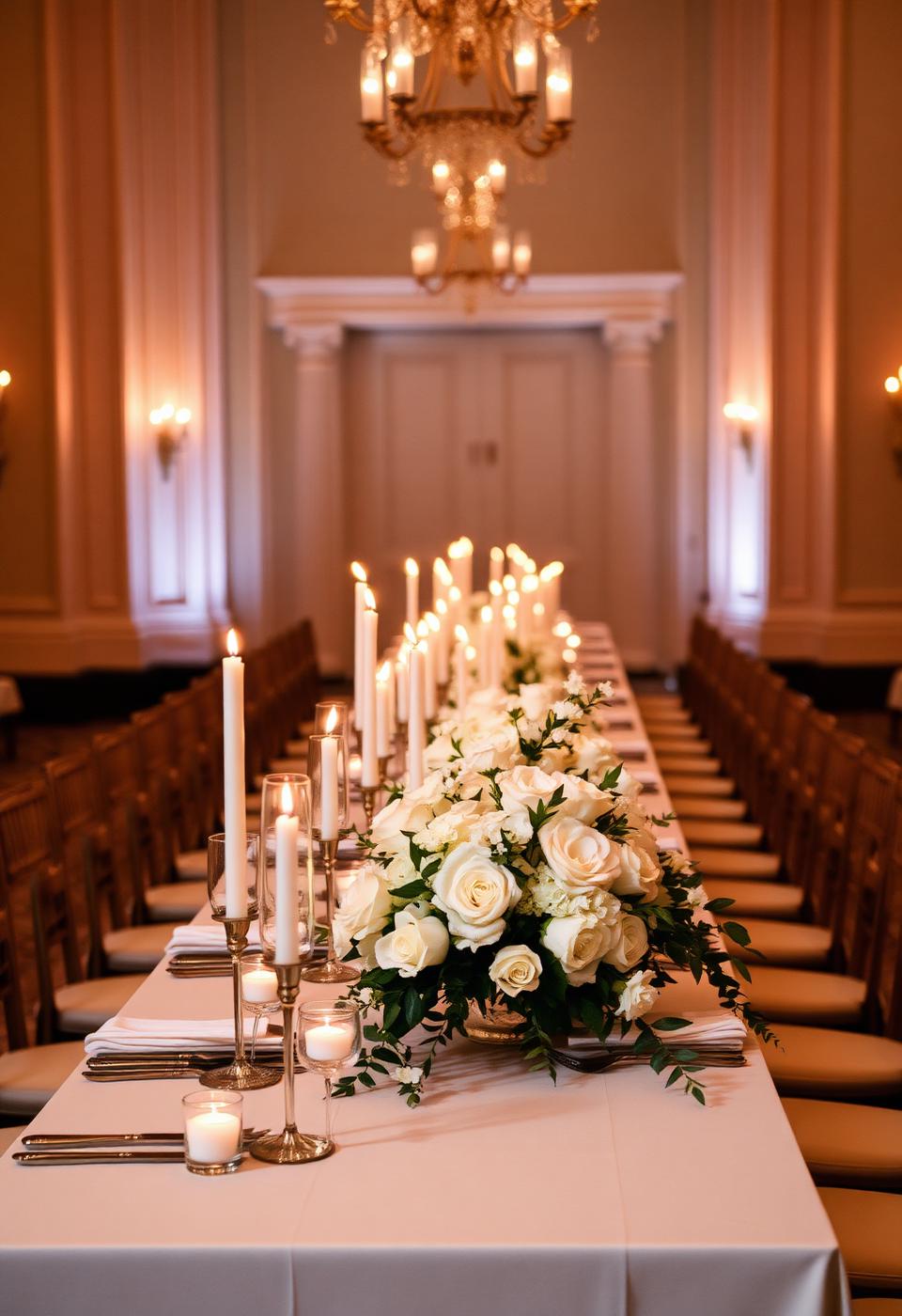 Festlich gedeckte Hochzeitstafel
